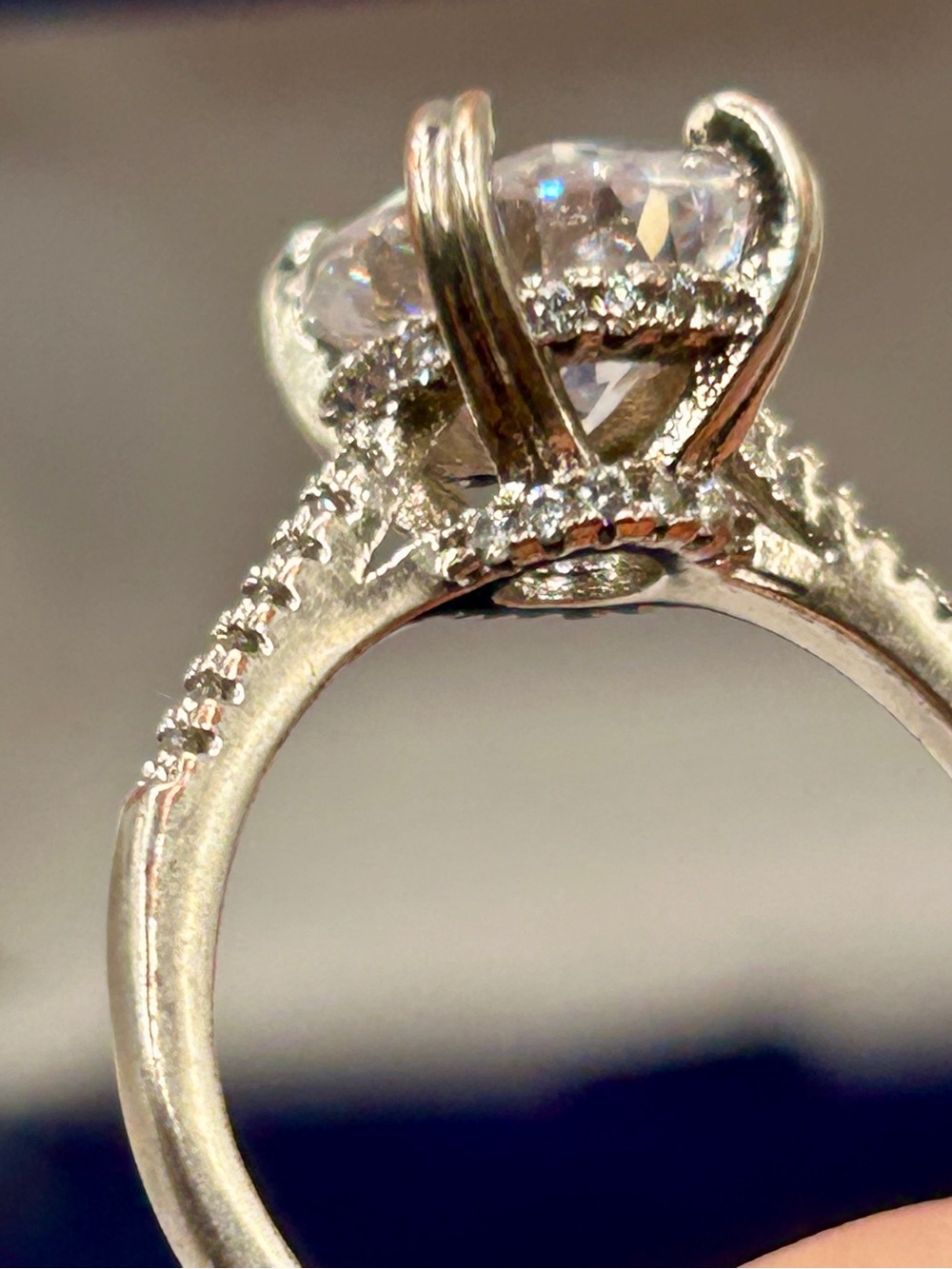 Solitaire 4 Carat Cocktail CZ Diamond Ring Sz 9 - Picture 12 of 16